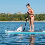 Sweetcrispy Inflatable Stand Up Paddle Board with Premium SUP Paddleboard Accessories,2-in-1 Paddle,Wide Stable Design,Non-Slip Comfort Deck for Adults & Youth of All Skill Levels,Blue