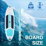 Sweetcrispy Inflatable Stand Up Paddle Board with Premium SUP Paddleboard Accessories,2-in-1 Paddle,Wide Stable Design,Non-Slip Comfort Deck for Adults & Youth of All Skill Levels,Blue
