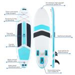 Sweetcrispy Inflatable Stand Up Paddle Board with Premium SUP Paddleboard Accessories,2-in-1 Paddle,Wide Stable Design,Non-Slip Comfort Deck for Adults & Youth of All Skill Levels,Blue