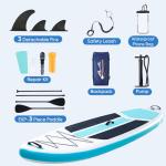Sweetcrispy Inflatable Stand Up Paddle Board with Premium SUP Paddleboard Accessories,2-in-1 Paddle,Wide Stable Design,Non-Slip Comfort Deck for Adults & Youth of All Skill Levels,Blue
