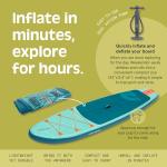 Retrospec Weekender Inflatable Paddle Board with Beach Accessories - 10'6" X 32in SUP Board, Textured Deck Pad, Pump & Travel Bag - Lightweight iSUP