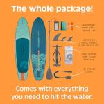 Retrospec Weekender Inflatable Paddle Board with Beach Accessories - 10'6" X 32in SUP Board, Textured Deck Pad, Pump & Travel Bag - Lightweight iSUP