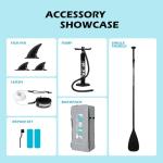 FunWater SUP Inflatable Stand Up Paddle Board 10'6×33"×6" Ultra-Light Inflatable Paddleboard with ISUP Accessories,Fins,Adjustable Paddle, Pump,Backpack, Leash