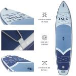 ISLE Explorer Inflatable Stand Up Paddle Board & iSUP Bundle Accessory Pack, Adventure & Touring Board, Durable, Lightweight with Stable Wide Stance, 11'6" x 6" - Ice/Slate/Navy