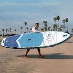 ISLE Explorer Inflatable Stand Up Paddle Board & iSUP Bundle Accessory Pack, Adventure & Touring Board, Durable, Lightweight with Stable Wide Stance, 11'6" x 6" - Ice/Slate/Navy