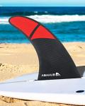 Abahub 9'' SUP Single Center Fin with 1 Cross Screw, Carbon Fiber 9 inch SUP Replacement Fins for Surfboard, Stand-up Paddle Board, Longboard, Carbon Fiber