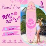 Tuxedo Sailor Inflatable Stand Up Paddle Board Inflatable Yoga SUP 10'6“ x 33” x 6” Stand Up Paddleboard for Water Yoga and Surfing, Travel with Accessories