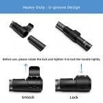 AQUBONA SUP Paddle- 3 Pieces 100% Carbon Fiber Adjustable Stand Up Paddle Board Paddle, Portable Durable Floating Paddle Board. (F) (Black)