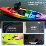 Kayak Seat with Back Support Universal, Folding Paddle Board Seat for Inflatable Kayak, Canoe, SUP, Fishing Boat | Detachable Storage Bag & 4 Quick-Release Adjustable Straps (Thickened Cushion)