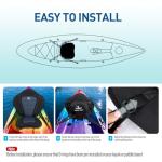 Kayak Seat with Back Support Universal, Folding Paddle Board Seat for Inflatable Kayak, Canoe, SUP, Fishing Boat | Detachable Storage Bag & 4 Quick-Release Adjustable Straps (Thickened Cushion)