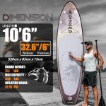 OROHBOARD 10’6 Inflatable Stand Up Paddle Board with Premium Paddleboards Accessories, Wide Stable Designed SUP Paddleboard for Adults & Youth. (Eagle)