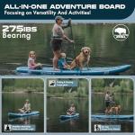 Atoll New Inflatable Stand Up Paddle Board - Enclave 10′6″ Compact/Archipelago 12′6″ Touring/Outrider 12′ All-Around iSUP | Dual-Layer PVC, 15 PSI, Travel, Yoga, Fishing & Touring Package