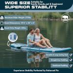 Atoll New Inflatable Stand Up Paddle Board - Enclave 10′6″ Compact/Archipelago 12′6″ Touring/Outrider 12′ All-Around iSUP | Dual-Layer PVC, 15 PSI, Travel, Yoga, Fishing & Touring Package