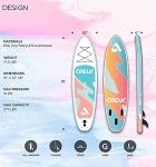 aleur 2020 Explorer Inflatable Stand Up Paddle Board Package W Premium SUP Accessories & Backpack, Non-Slip Deck, Leash, Paddle and Hand Pump | Elegant, Fun, Portable,Versatile (Pastel)