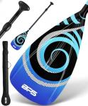 BPS Carbon and Fiberglass Shaft Paddles Koru and Classic Padddles 2-Piece (Carbon Fiber Shaft - Koru Blue, 2-Piece SUP Paddle)