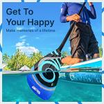 BPS Carbon and Fiberglass Shaft Paddles Koru and Classic Padddles 2-Piece (Carbon Fiber Shaft - Koru Blue, 2-Piece SUP Paddle)