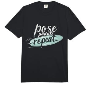 Paddleboard Yoga SUP Fitness Mindful Water Yoga Practice Comfort Colors Adult Heavyweight T-Shirt