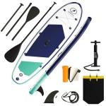 Bifanuo Inflatable Stand Up Paddle Board with SUP Accessories & Backpack. Paddle Boards for Adults. Non-Slip Deck, Wide Stance, Bottom Fin, Double Action Pump.