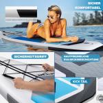 Wkersiy Cruise Inflatable Stand-Up Paddle Board, 12' 6" Length 32" Width 6" Depthm Touring SUP Suitable for Long Distance Paddling with 400LB Capacity 2 Persons Inflatable Paddle Board