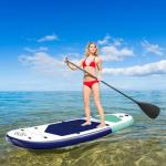 Bifanuo Inflatable Stand Up Paddle Board with SUP Accessories & Backpack. Paddle Boards for Adults. Non-Slip Deck, Wide Stance, Bottom Fin, Double Action Pump.
