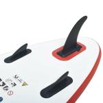 Inflatable Stand Up Paddle Board Set, 153.5" x 31.9" SUP Surfboard, Red and White, for Adults, Portable Touring & Surfing