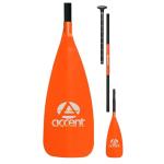 Accent Paddles Advantage Hybrid 3-Piece SUP Mango Fiberglass Reinforced Nylon Blade Carbon Shaft Advantage Grip Technology Ergonomic LeverLock Handle Adjustable 70in-86in