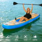 Inflatable Kayak with Detachable Seat,10'x34''x8''Stand Up Paddle Board for Adults & Youth,SUP-Kayak Set for Fishing,Touring Kayaks
