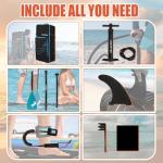 ANNTU Inflatable Paddle Board, Stand Up Paddleboard with SUP Camera Seat, Wide Stance, Blow Up Paddle Board, ISUP Backpack, Pump, 3 Fins, 17.4lbs Ultra-Light Paddle Boards for Adults & Youth