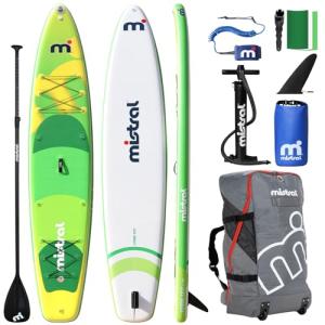 Mistral Inflatable Stand Up Paddle Board, 13'2"x30"x6 SUP, Touring & Race Board, Long-Distance Paddle iSUP, Paddle, Leash, Pump, Fin, Backpack, Durable iSUP
