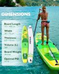Mistral Inflatable Stand Up Paddle Board, 13'2"x30"x6 SUP, Touring & Race Board, Long-Distance Paddle iSUP, Paddle, Leash, Pump, Fin, Backpack, Durable iSUP