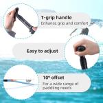 LEDONNE Carbon SUP Paddles 3 Piece Adjustable Stand Up Paddle Board Paddles Lightweight Carbon Fiber Shaft Floating Portable Paddle Oar, Blue