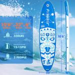 FunWater 10'6×33"×6" Inflatable Stand Up Paddle Board with Premium SUP Paddleboard Accessories, Wide Stable Anti-Slip EVA Deck,Paddle Boards for Adults & Youth of All Skill Levels