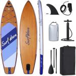 11'x34 x6 Inflatable Stand Up Paddle Board with Accessories, All-Round SUP for Beginners, Multi-Water Touring & Beach Outdoor Water Sports, Non-Slip Deck, Portable PVC Board for Kayaking & Surfing