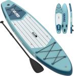 Inflatable Stand-Up Paddleboard PVC Blue Green White Wood Grain with Inflatable Stand-Up Paddleboard, Stand-Up Paddle Board, Paddle Board for Beginners, All-Around Paddle Board, Inflatable SUP Board