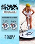 Tuxedo Sailor 10'6"×33"×6" Inflatable Stand Up Paddle Board with Premium SUP Accessories,Adults & Youth for All Skill Levels, Included with Board, Paddle, Pump, Fins, Backpack