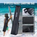 Goture Kids Sup Paddle, 3 Piece Floating Sup Paddle with Storage Bag, Adjustable Youth Kayak Paddle, 50.8''-67.3'' Kids Paddle Board Paddle, 100% Carbon Fiber Blade & Carbon Fiber and Fiberglass Shaft