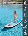 Tuxedo Sailor 10'6"×33"×6" Inflatable Stand Up Paddle Board with Premium SUP Accessories,Adults & Youth for All Skill Levels, Included with Board, Paddle, Pump, Fins, Backpack