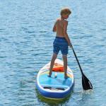 Goture Kids Sup Paddle, 3 Piece Floating Sup Paddle with Storage Bag, Adjustable Youth Kayak Paddle, 50.8''-67.3'' Kids Paddle Board Paddle, 100% Carbon Fiber Blade & Carbon Fiber and Fiberglass Shaft