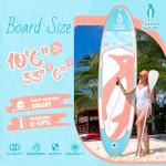 Tuxedo Sailor 10'6"×33"×6" Inflatable Stand Up Paddle Board with Premium SUP Accessories,Adults & Youth for All Skill Levels, Included with Board, Paddle, Pump, Fins, Backpack Pink and Blue