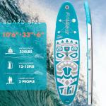 FunWater 10'6×33"×6" Inflatable Stand Up Paddle Board with Premium SUP Paddleboard Accessories, Wide Stable Anti-Slip EVA Deck,Paddle Boards for Adults & Youth of All Skill Levels