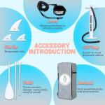 Tuxedo Sailor 10'6"×33"×6" Inflatable Stand Up Paddle Board with Premium SUP Accessories,Adults & Youth for All Skill Levels, Included with Board, Paddle, Pump, Fins, Backpack Pink and Blue