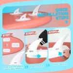 Tuxedo Sailor 10'6"×33"×6" Inflatable Stand Up Paddle Board with Premium SUP Accessories,Adults & Youth for All Skill Levels, Included with Board, Paddle, Pump, Fins, Backpack Pink and Blue