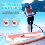 Tuxedo Sailor 10'6"×33"×6" Inflatable Stand Up Paddle Board with Premium SUP Accessories,Adults & Youth for All Skill Levels, Included with Board, Paddle, Pump, Fins, Backpack Pink and Blue