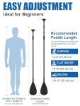 Awstrokine 2 in 1 Carbon SUP Paddle and Kayak Oar-Telescoping Stand-up Paddleboard Paddles, Adjustable Lightweight Carbon Fiber Shaft 67"- 83"