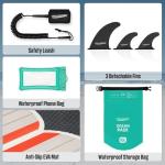 WNOVA 11x34 Stand Up Paddle Board Inflatable, Portable SUP Paddleboard with Complete Accessories, Camera Mount and 10L Dry Bag, Extra Wide Blow Up Paddle Boards for Adults Youth Family, Classic Wood