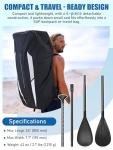 Awstrokine 2 in 1 Carbon SUP Paddle and Kayak Oar-Telescoping Stand-up Paddleboard Paddles, Adjustable Lightweight Carbon Fiber Shaft 67"- 83"