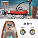 WNOVA 11x34 Stand Up Paddle Board Inflatable, Portable SUP Paddleboard with Complete Accessories, Camera Mount and 10L Dry Bag, Extra Wide Blow Up Paddle Boards for Adults Youth Family, Classic Wood
