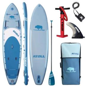 Atoll New 12ft Outrider Inflatable Stand Up Paddle Board | Extra Wide ISUP for Adults, Fishing, Touring & All Adventures | Stable 34" Paddle Board with Accessories, Dual Layer PVC, 400lb Capacity