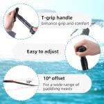 LEDONNE Carbon SUP Paddles 3 Piece Adjustable Stand Up Paddle Board Paddles Lightweight Carbon Fiber Shaft Floating Portable Paddle Oar, Black