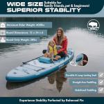 Atoll New 12ft Outrider Inflatable Stand Up Paddle Board | Extra Wide ISUP for Adults, Fishing, Touring & All Adventures | Stable 34" Paddle Board with Accessories, Dual Layer PVC, 400lb Capacity